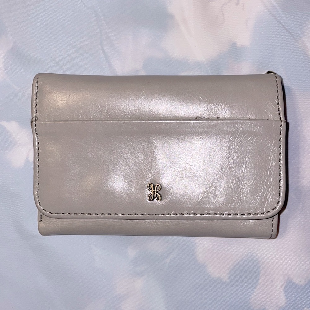 Gray hobo GENTLY USED!!!! Tri-fold wallet with TONS of storage.